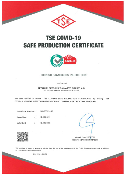 TSE COVID-19 SAFE PRODUCTION CERTIFICATE